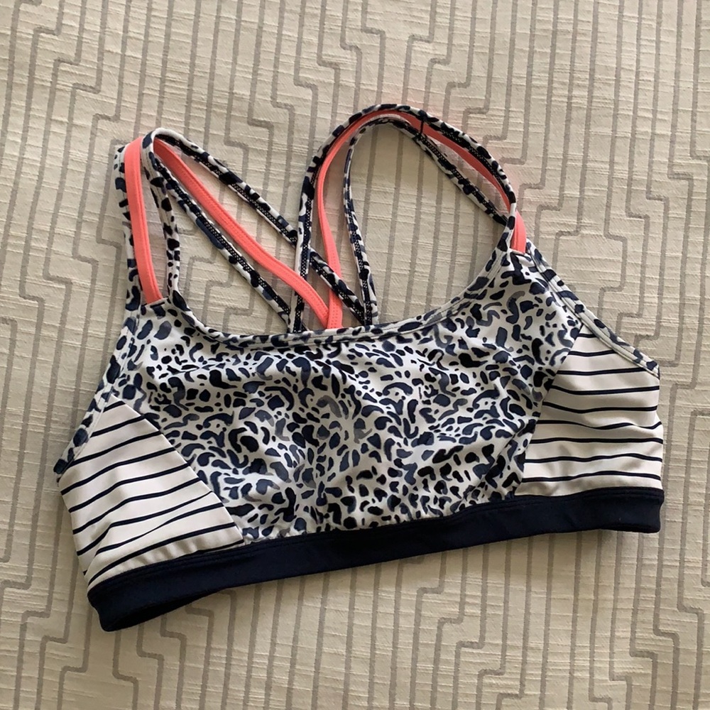 Athleta Hyper Focused Bra Multi Print Sports L - image 3